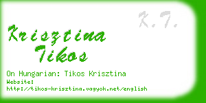 krisztina tikos business card